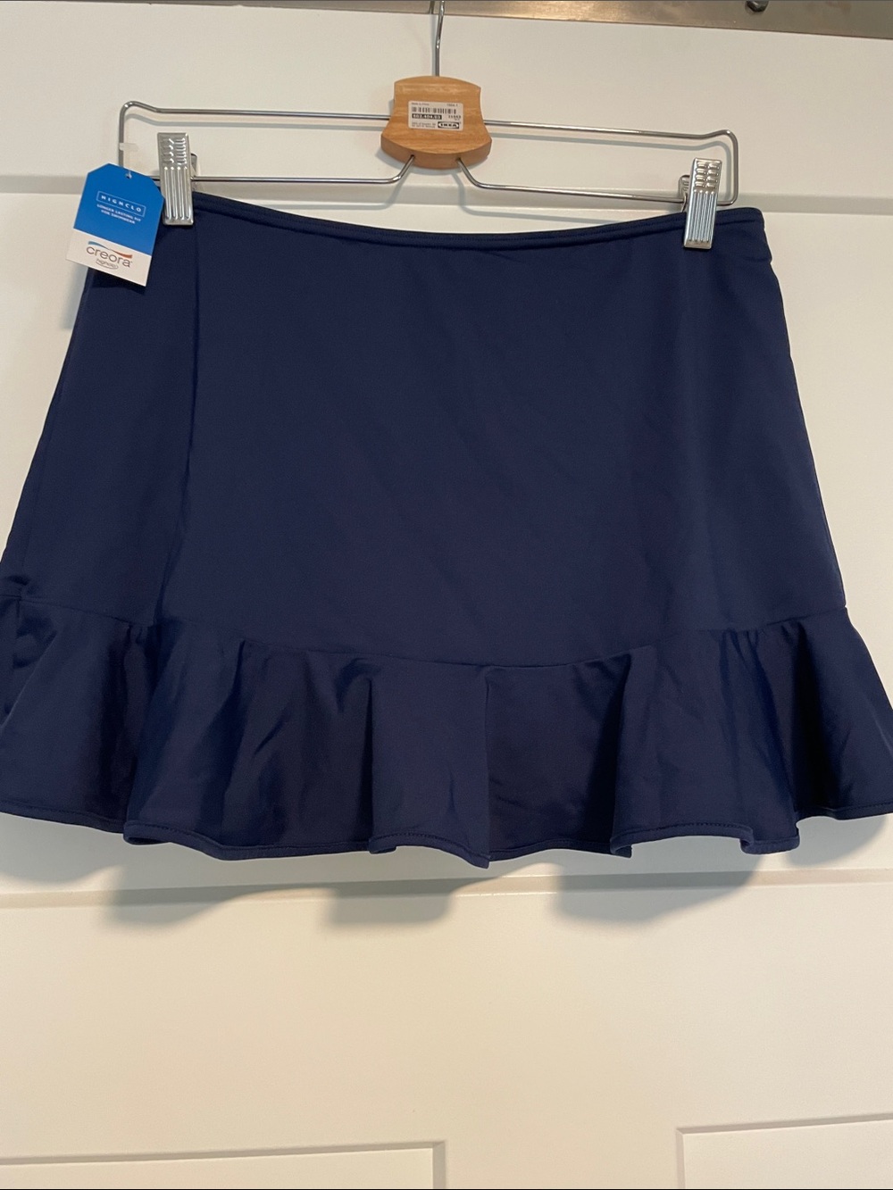 Lands End navy swim skirt